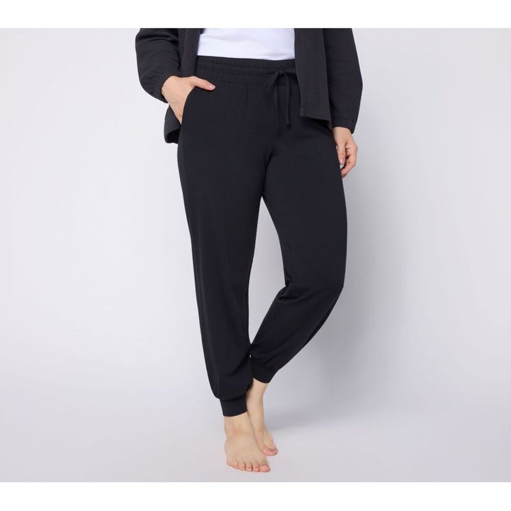 Anybody Women's Pants Sz M Cozy Knit Jogger Black